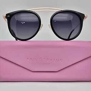Prive Revaux Madelaine The Rogue Rose Gold Frame Polarized Grey Lens Sunglasses